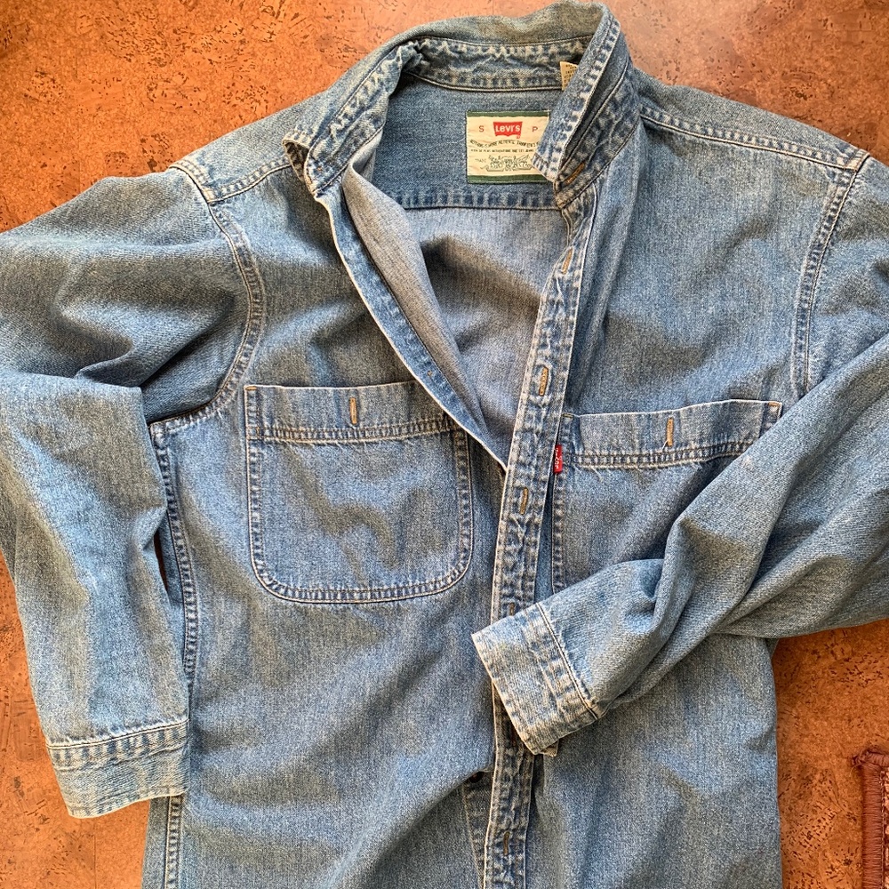 Levi's Light Blue Denim Button-Down Shirt